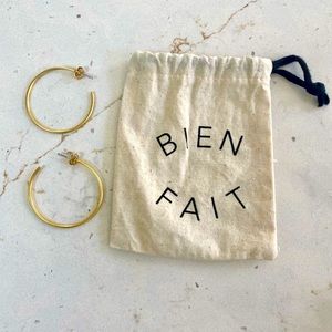 Madewell Thin Gold 1.5” Hoops w/ dustbag